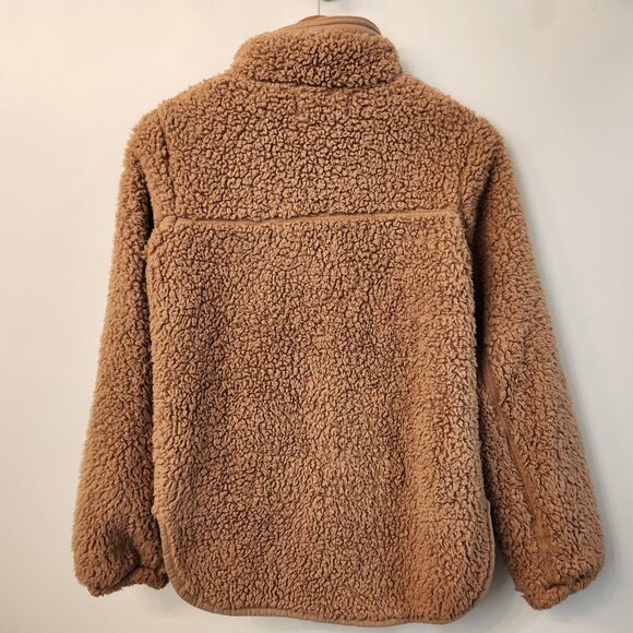 Abercrombie & Fitch Brown Sherpa Pullover - Size Small - Picture 2 of 6